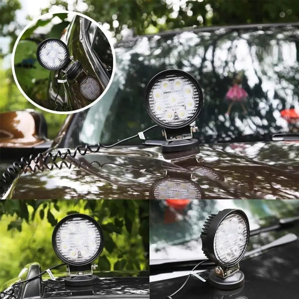 Auxtings 4 pouces 4 ''Portable 27W 42W projecteur Base magnétique Led lampe de travail voiture camio