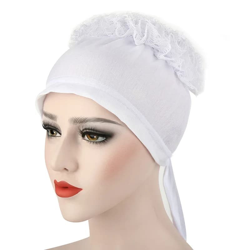 Sous Hijab à Grande Fleur Volumatrice, Chouchou, Turban NikMusulman, Accessoires de Sauna Islamique,