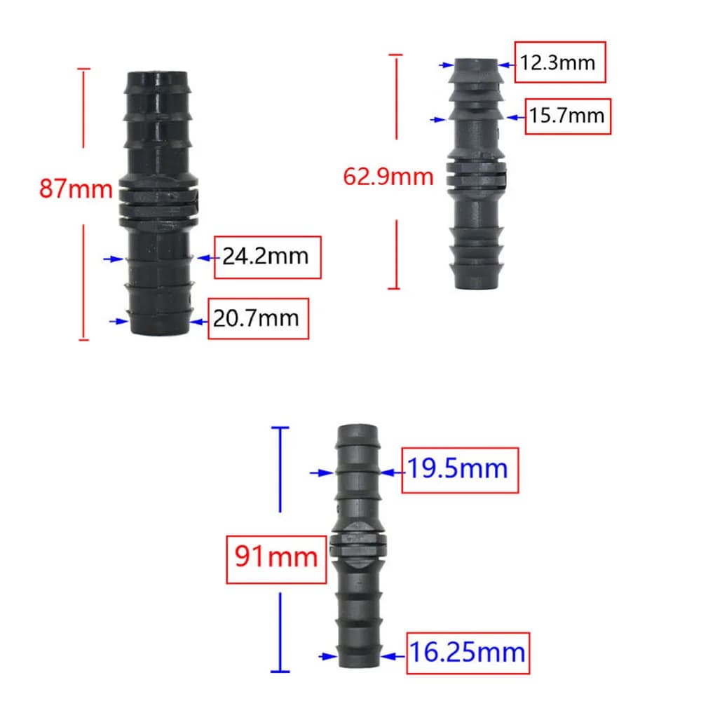Joendoc4-Connecteur de tuyau d'irrigation goutte à goutte en PE, 16mm, 20mm, 25mm, coude en T, répar