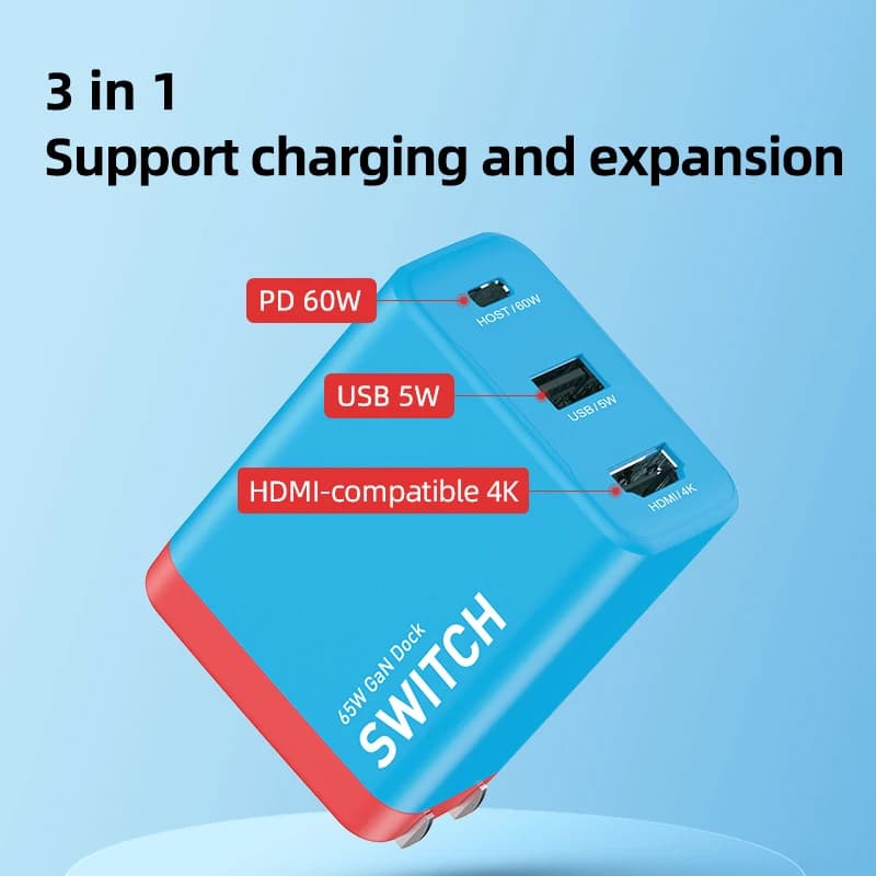 Hagibis Switch Dock pour Nintendo Switch GaN chargeur rapide Station d'accueil TV Portable 4K compat