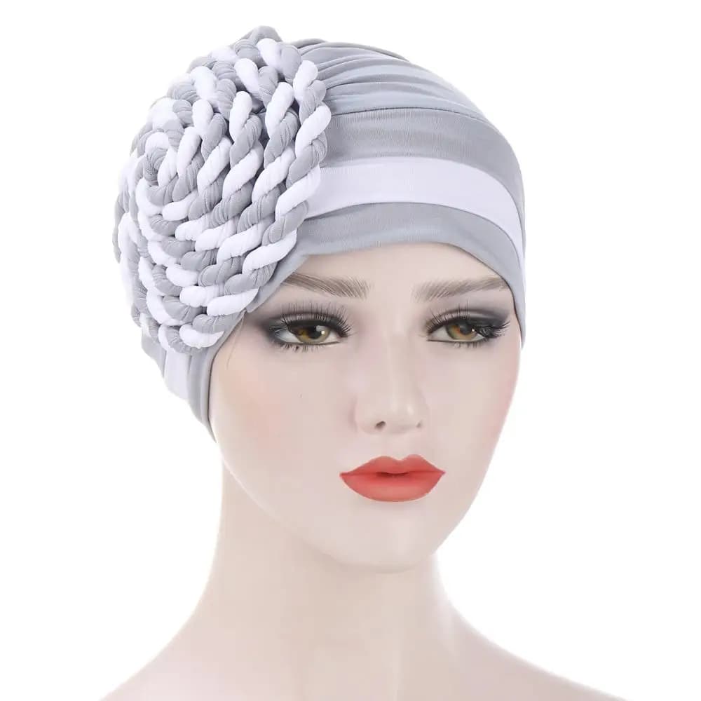 2026 Turban Indien Bicolore Tendance, Foulard Arabe Prêt-à-porter, Chapeau Hijab, Coiffe Musulmane, 