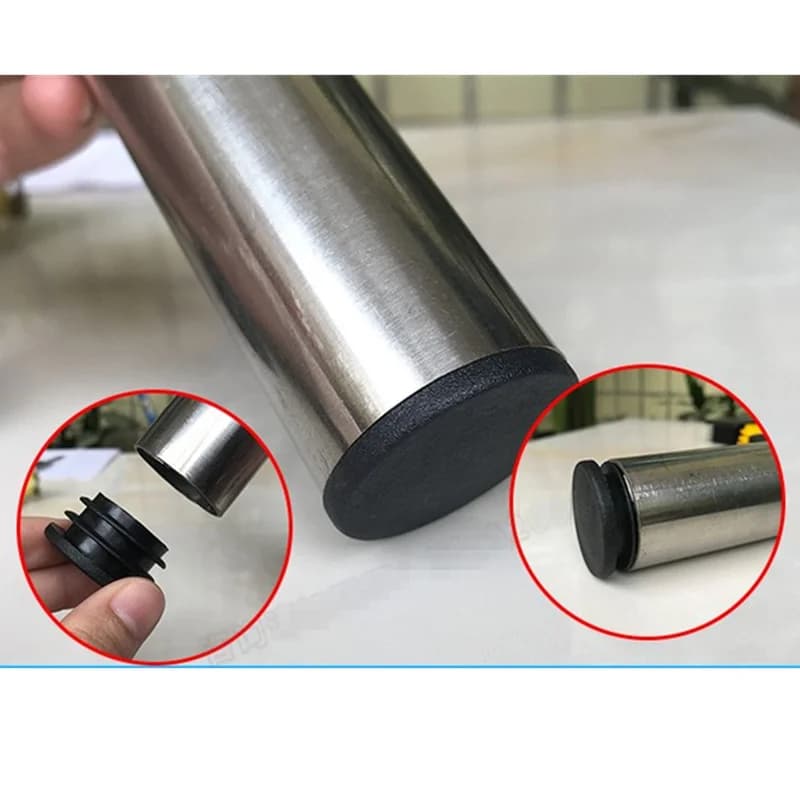 Bouchon d'extrémité rond en plastique noir, Inserts de Tube, bouchon d'insertion pour pied de chaise
