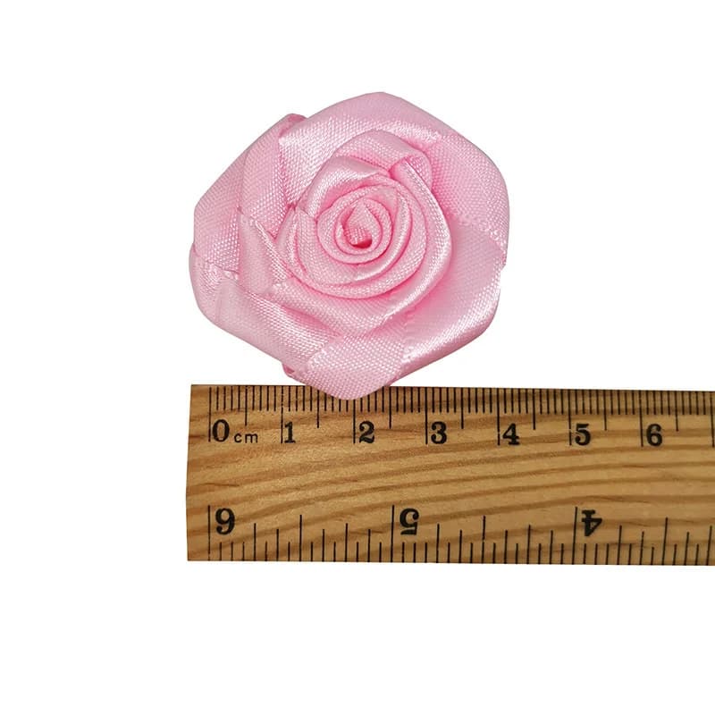 (30 pièces/paquet) 40mm Mini Rosette en Satin de haute qualité pour la décoration de vêtements de fê
