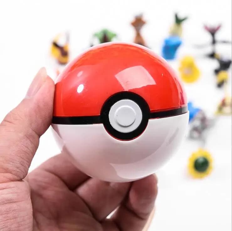 Boule d'elfe multicolore de haute qualité pour enfants, 7CM, Pokemon, avec figurines de 2 à 3cm, jou
