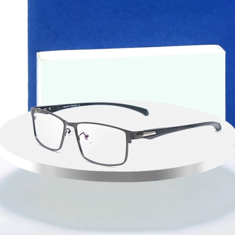 Monture de lunettes en alliage pour hommes, branches flexibles, jambes, matériau en alliage de galva