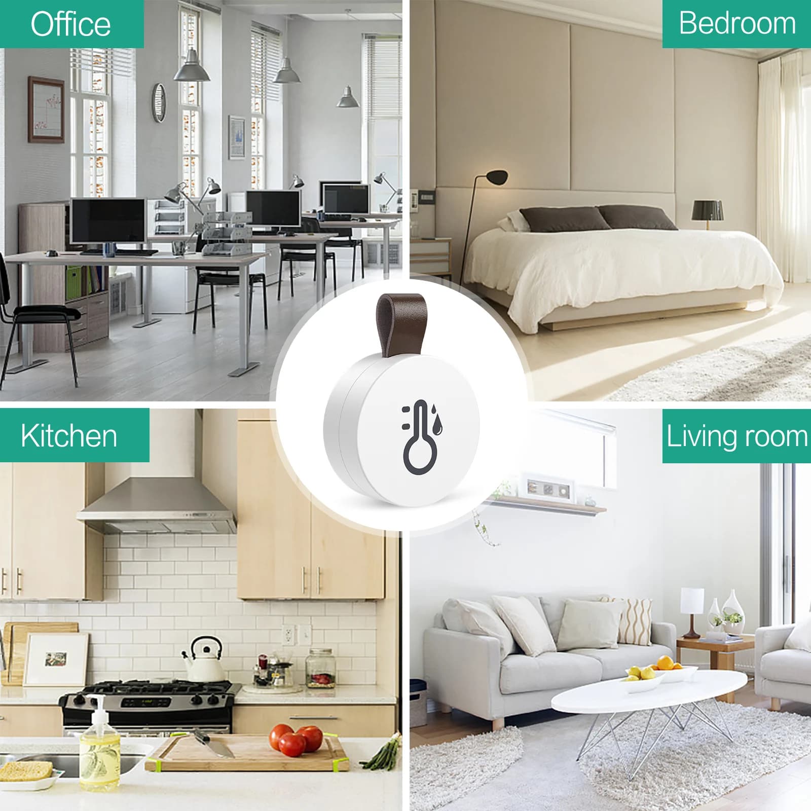 ORIA – Thermomètre et Hygromètre sans Fil Bluetooth, Capteur de Température et d'Humidité pour Maiso