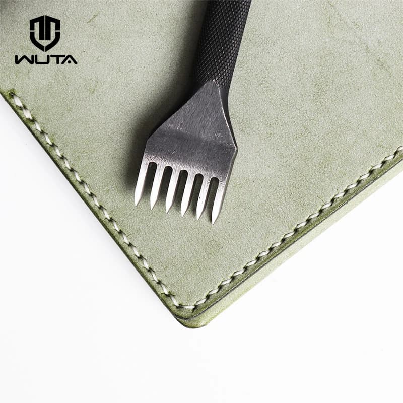 WUTA-Jolie çon d'artisanat du cuir, outils d'artisanat du cuir, pointe de diamant, fer à piquer noir