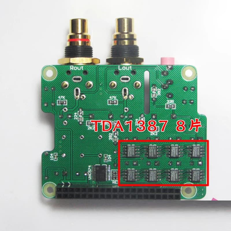 DYKB TDA1387 carte d'extension encodeur DAC décodeur interface I2S pour Raspberry Pi pi3 pi2 B + 3B 