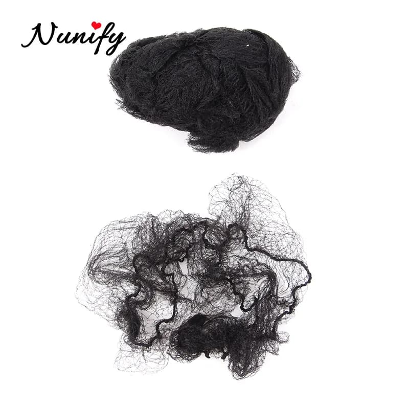 Nunify noir 100 pièces filets à cheveux Invisible bord élastique maille accessoires de déguisement p