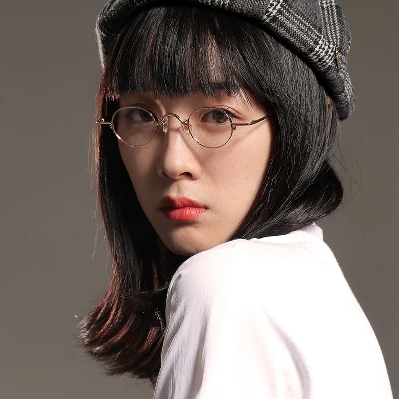Lunettes en titane Super petites ovales, montures de lunettes à jante complète pour hommes et femmes