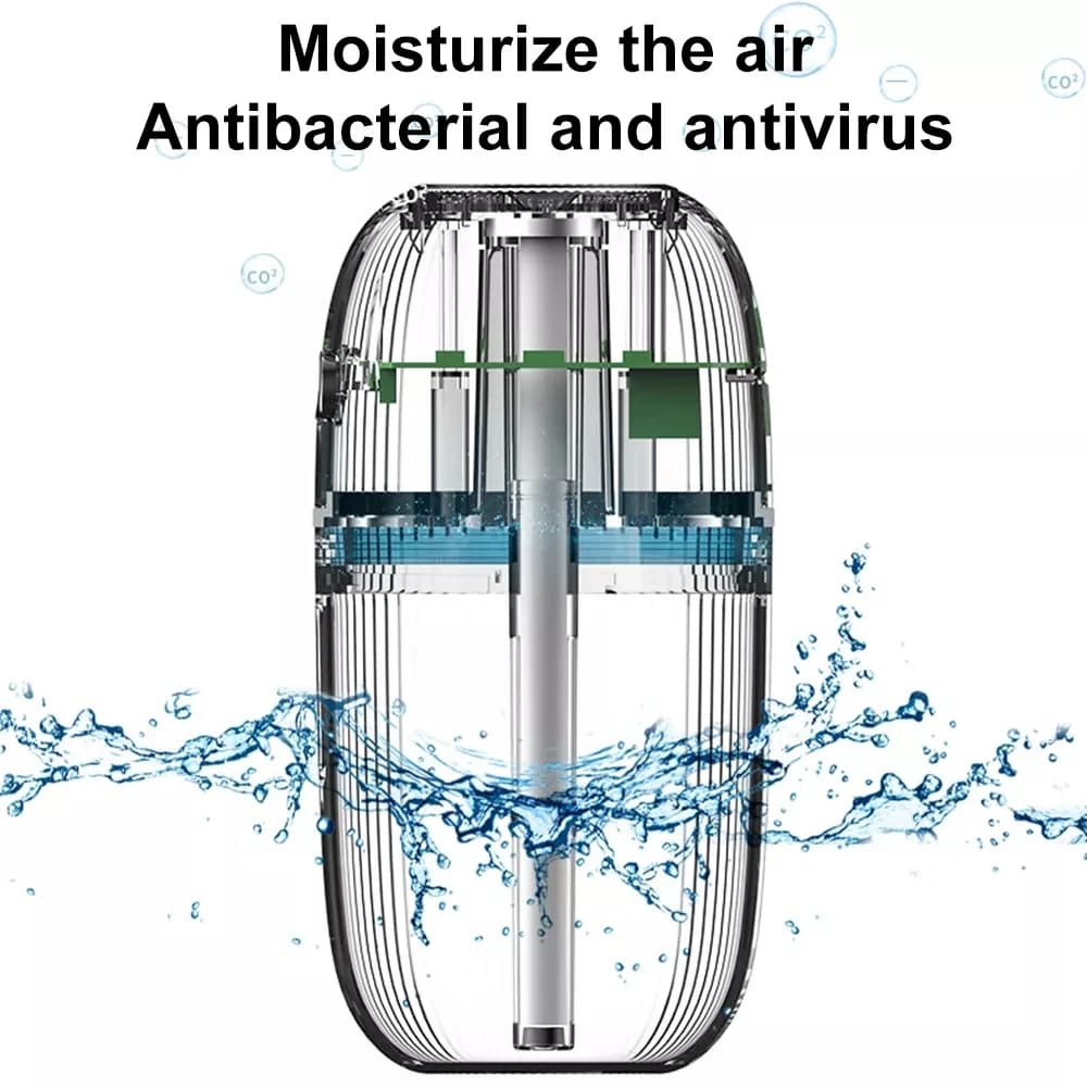 MI-Humidificateur portable USB à ultrasons, diffuseur d'huiles essentielles, d'arôme, lampe de nuit,
