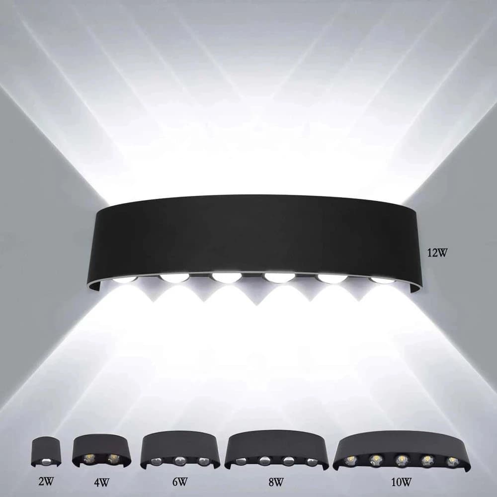 Applique murale LED 2W, 4W, 6W, 8W, 10W, 12W, imperméable, applique murale extérieure, porche/jardin