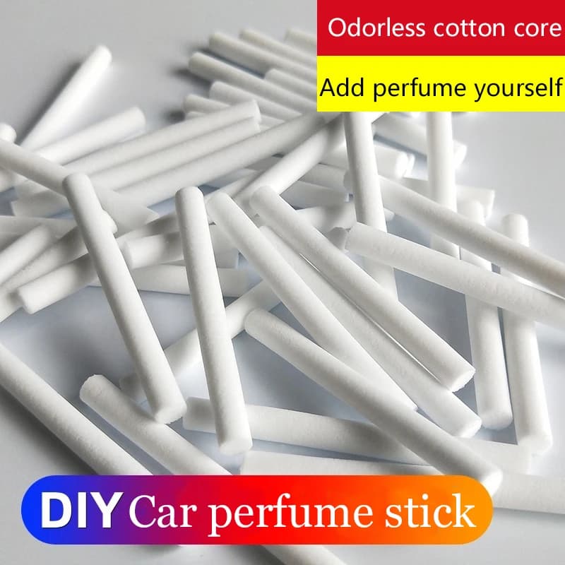 7*70mm sortie d'air de voiture Non parfumé remplacement noyau de coton coton-tige désodorisant arôme