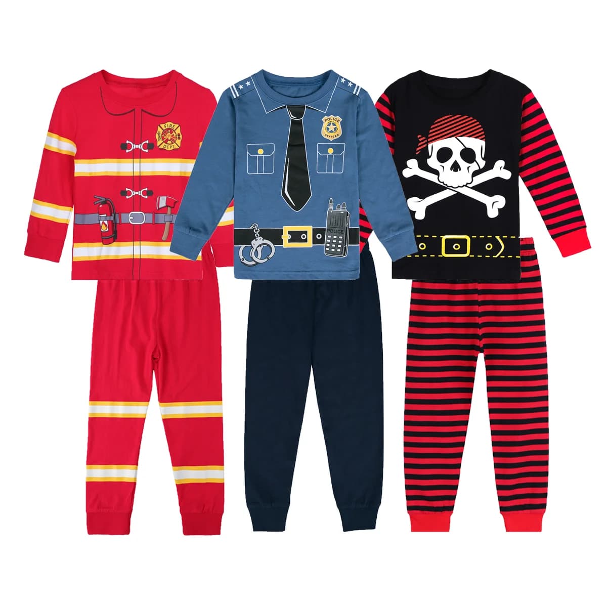 Pyjamas pour enfants pour garçons en bas âge Police pompier licorne Pirate ensemble de vêtements inf