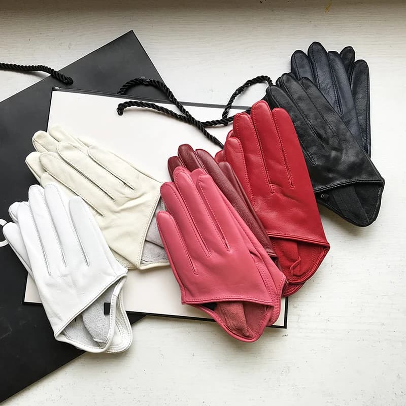 Gants de Protection Solaire en Cuir group pour Femme, Demi-l'hypothèse, en Peau de Mouton group, pou