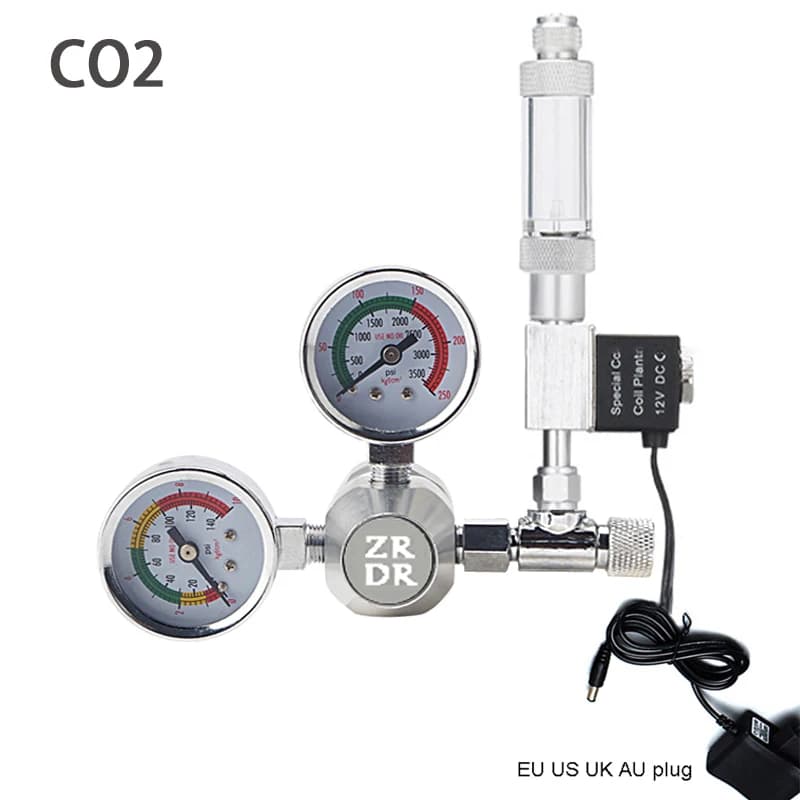 ZRDR bricolage Aquarium régulateur de CO2 compteur de bulles sans retour Kit d'électrovanne indépend