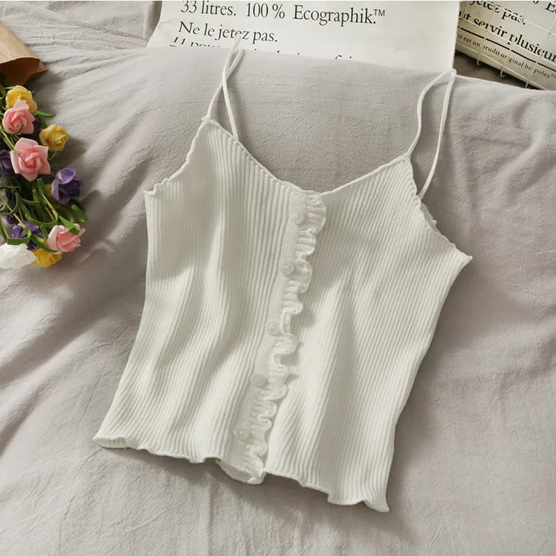 Sous-vêtements en coton coréen pour femmes, sexy, solide, document, haut à la mode, confort, précieu