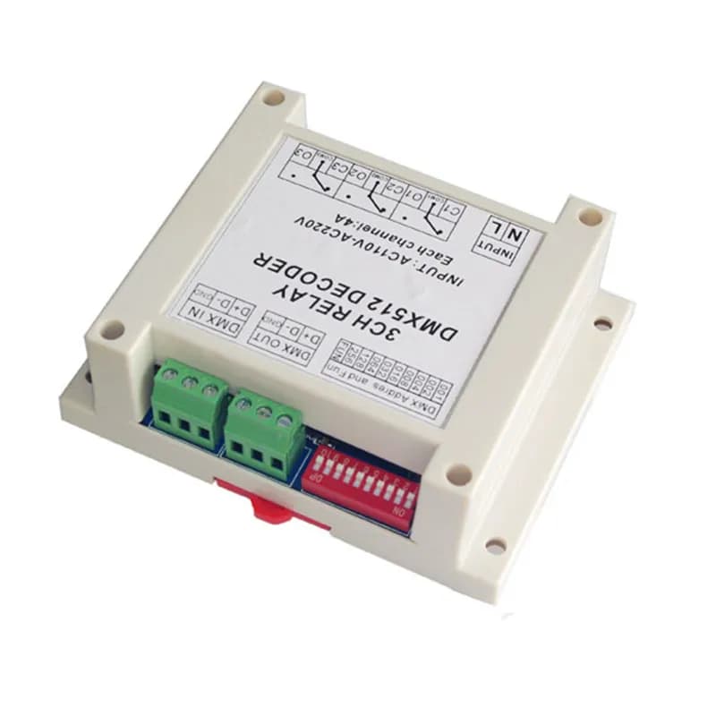 Décodeur de contrôleur AC110-220V, 1 pièce, bande lumineuse Led RGB DMX-RELAY-3CH/4CH-220 DMX512, re