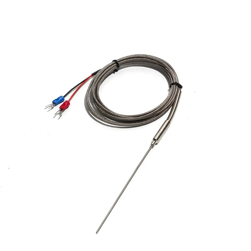 Capteur thermosensible blindé de Type K, fil de sonde pliable WRNK-191 Dia.1mm/1.5mm/2mm longueur 20