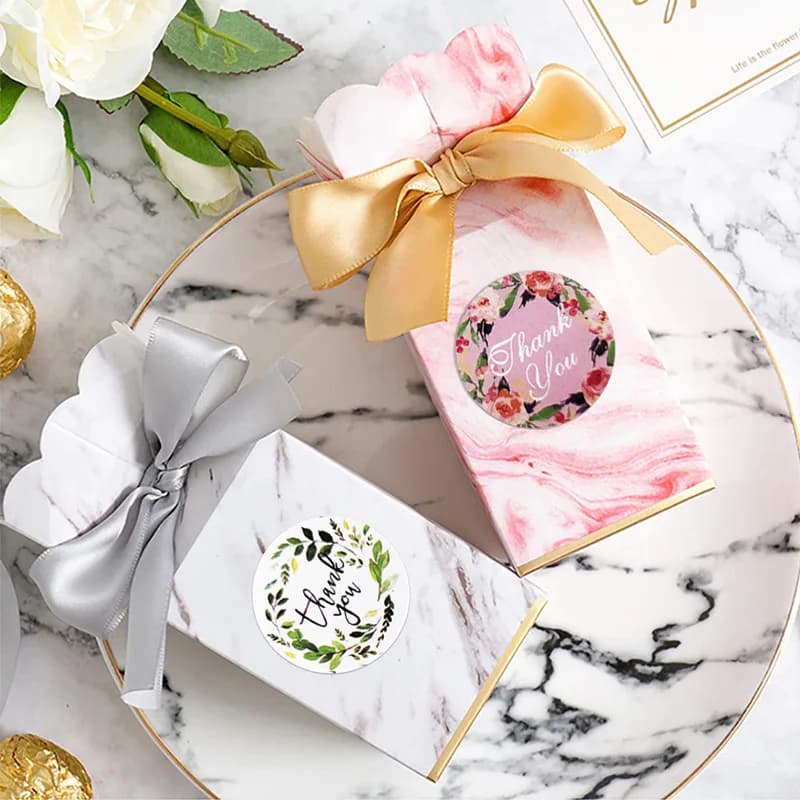 Autocollant rond de remerciement pour Scrapbook, 100 à 500 pièces, sceau d'enveloppe, cadeau, décora