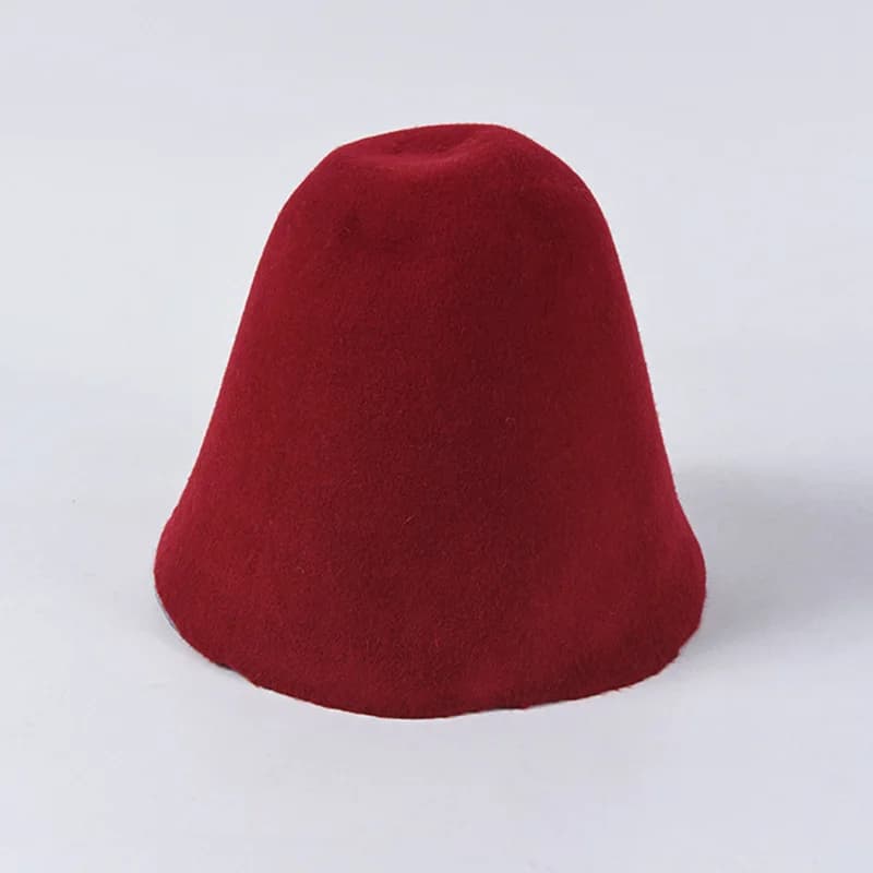 Femmes Cloche seau feutre chapeau grande laine feutre cône capuche chapeau corps pour chapellerie ch