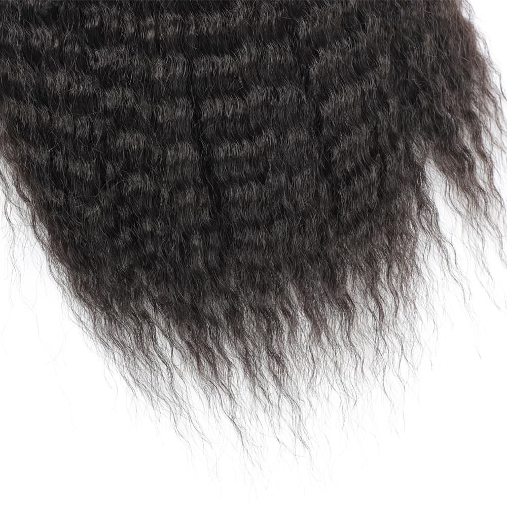 Faux cordon synthétique queue de cheval Extension de cheveux élastique pour les femmes crépus bouclé