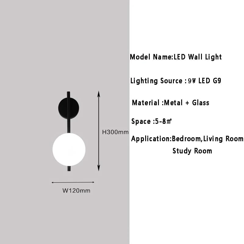NikLED Applique Murale pour Salon Chambre avec 9W G9 Ampoule LED Mur Luminaires pour La Maison Allée