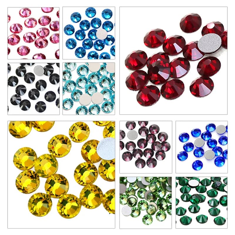 Gros paquet en vrac SS16 SS20 SS30 Non Hot Fix Strass dos plat cristaux Strass paillettes pierre pou