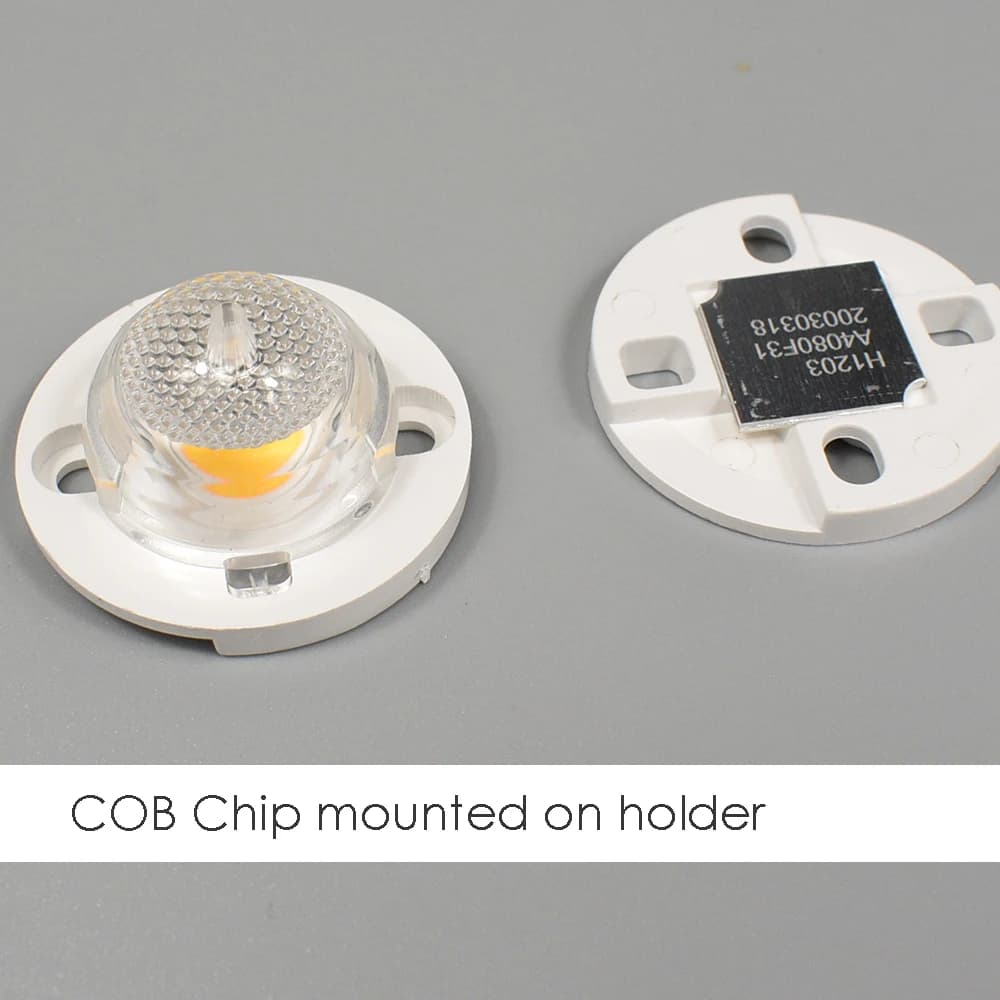 Support de support PC COB avec lentille LED (feixe 120 degrés, plaque de montage en plastique pour a