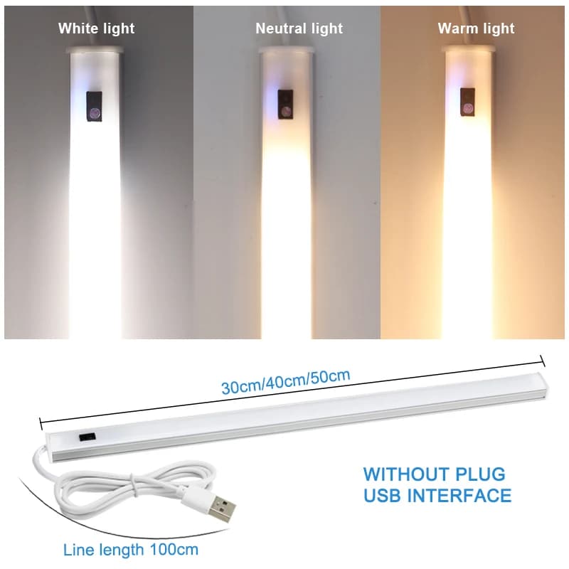 5V USB LED bande lampe de bureau interrupteur de balayage manuel capteur de mouvement lampe de Table