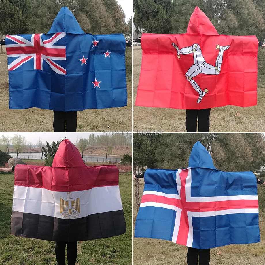 DayFeel-Cape en polyester de 3x5 pieds, avec bannière, style national et pays du monde