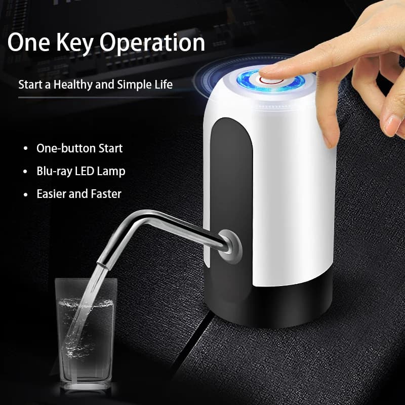 HiPiCok – pompe à bouteille d'eau, distributeur d'eau de 19 litres, chargeur USB, pompe à eau électr