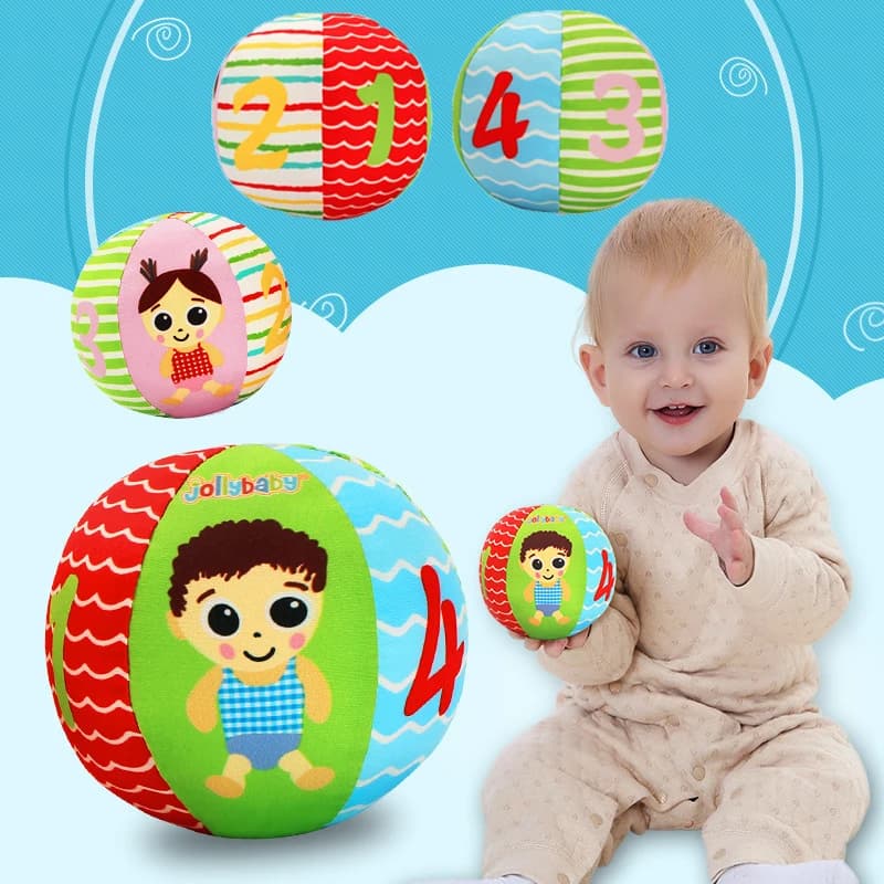 Jouets mobiles en peluche douce pour bébé avec son hochet pour bébé boule de musculation pour nouvea