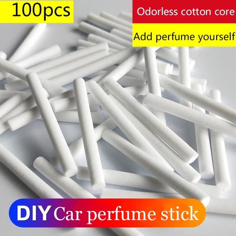 7*70mm sortie d'air de voiture Non parfumé remplacement noyau de coton coton-tige désodorisant arôme