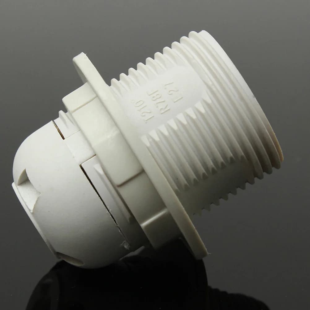 Support d'ampoule LED Edison E14, douille à capuchon à vis, 250V, 4A, pipeline, blanc, noir, demi-de