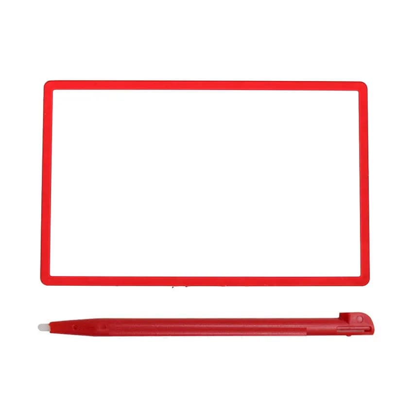 JCD – couvercle en plastique pour écran LCD supérieur et stylet tactile pour nintendo 2DS, pièce de 
