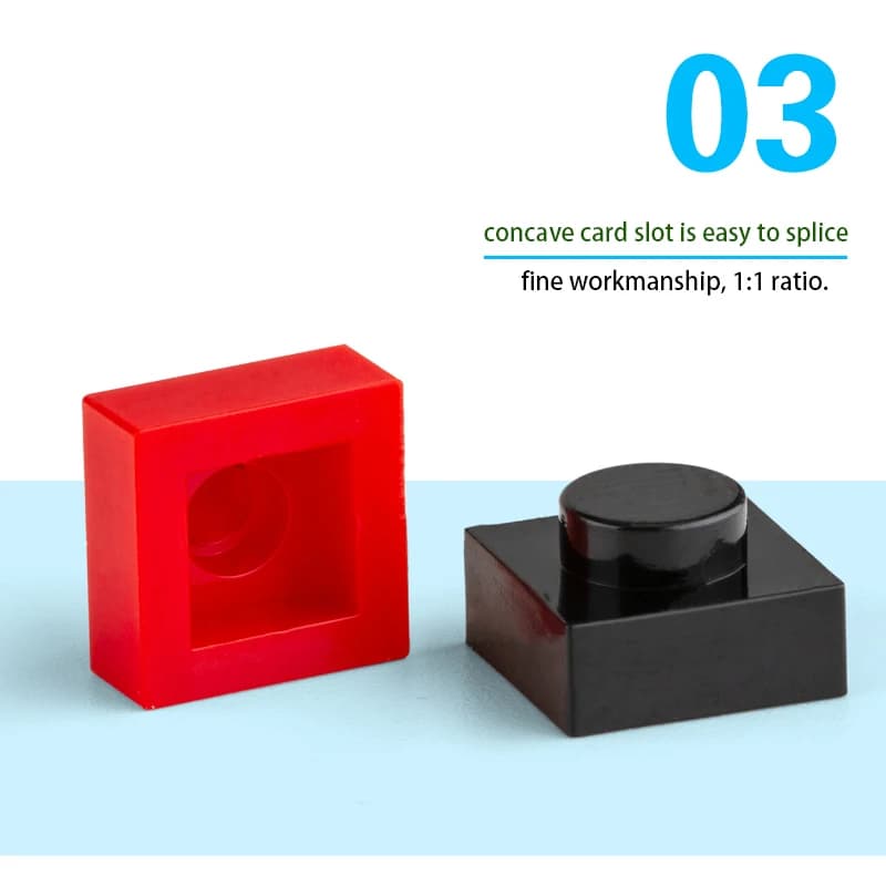Aquaryta 1000 pièces briques de Construction mince 1X1 en vrac Compatible avec Logo 3024 Assemblage 