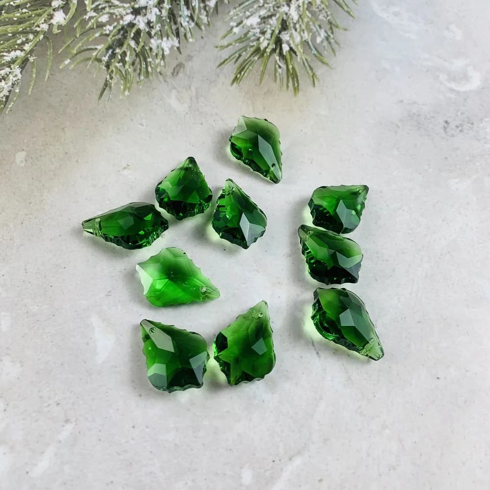 Prisme en perles de cristal en cuir chevelu d'érable, capteur de soleil lumineux, pièces de lustre, 