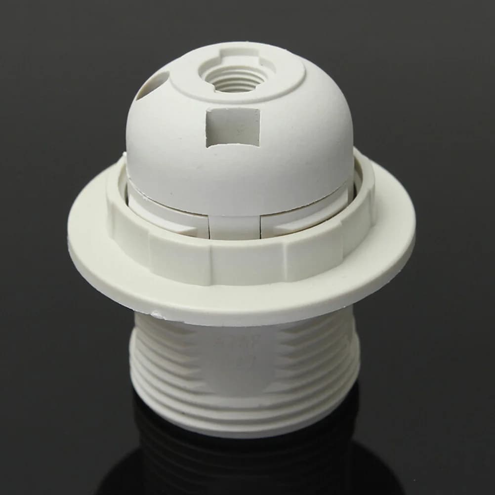 Support d'ampoule LED Edison E14, douille à capuchon à vis, 250V, 4A, pipeline, blanc, noir, demi-de