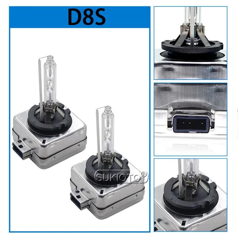 SUKIOTO – phares au xénon d'origine 25W D8S 35W D8S HID, ampoules de voiture 55W 66548 K 6000K 4300K