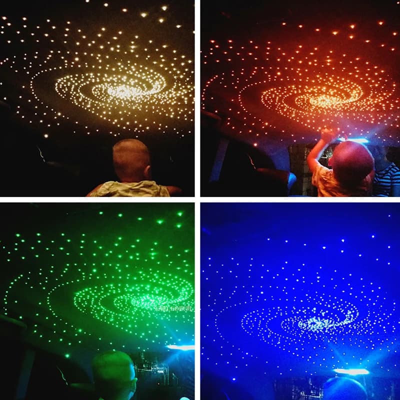 Lumière LED ciel étoilé 6W, accessoires de décoration intérieure de voiture, plafonnier en Fiber opt