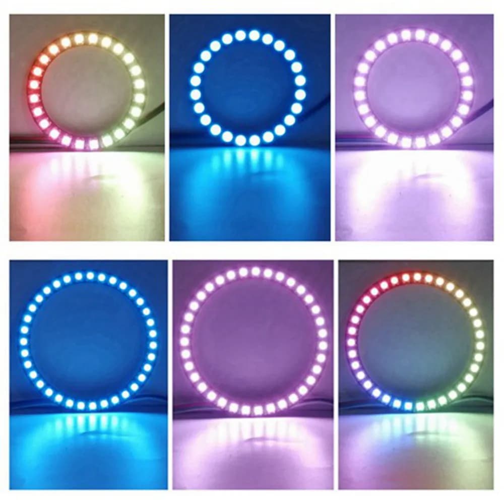 WS2812B Led 8/16/24/35/45Led Pixel SP110E Kit de contrôleur Gyverlamp RGB anneau adressable individu