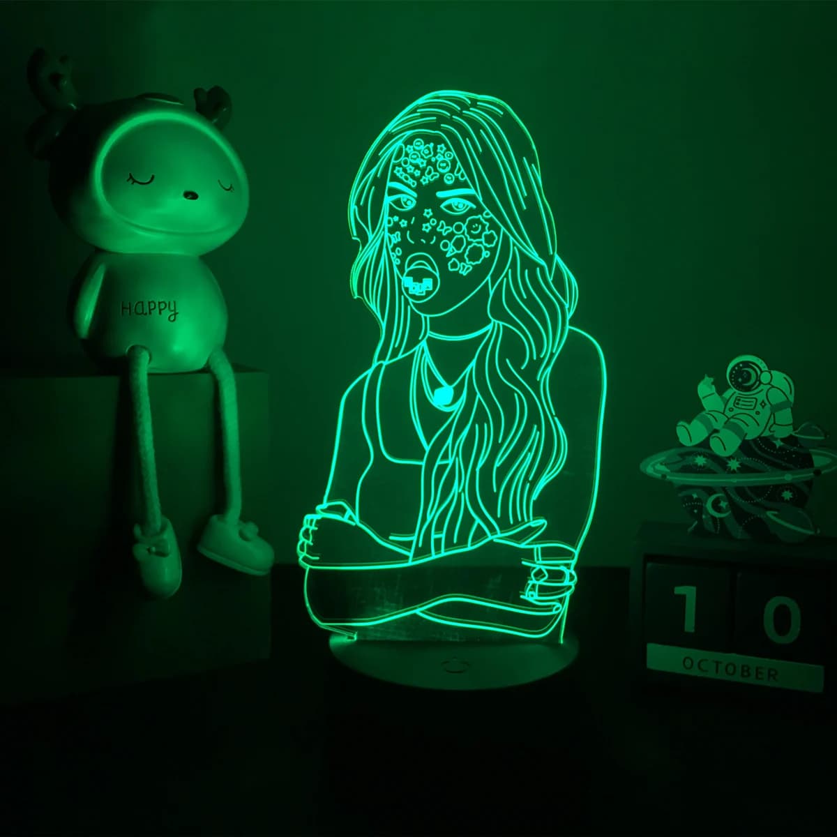 Veilleuse 3d chanteur Olivia Rodrigo, cadeau pour les Fans, décoration de chambre à coucher, lampe d