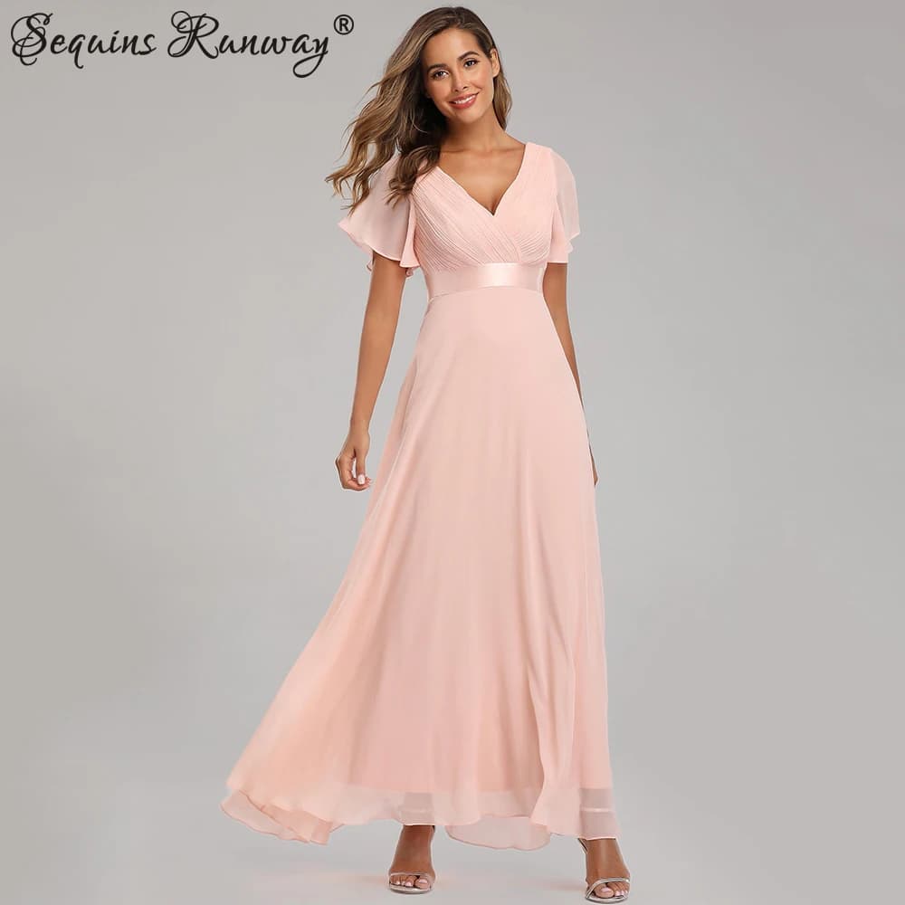 Sexy rose en mousseline de soie tulle Maxi robe d'été femmes décontracté vintage longue demoiselle d