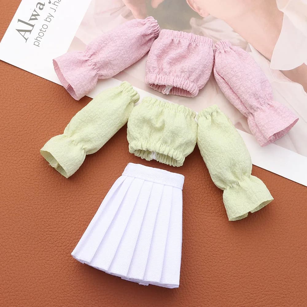T-shirt à Volants Déformable et Décontracté pour Enfant, Jupe Courte, Vêtement Mignon, Accessoires à