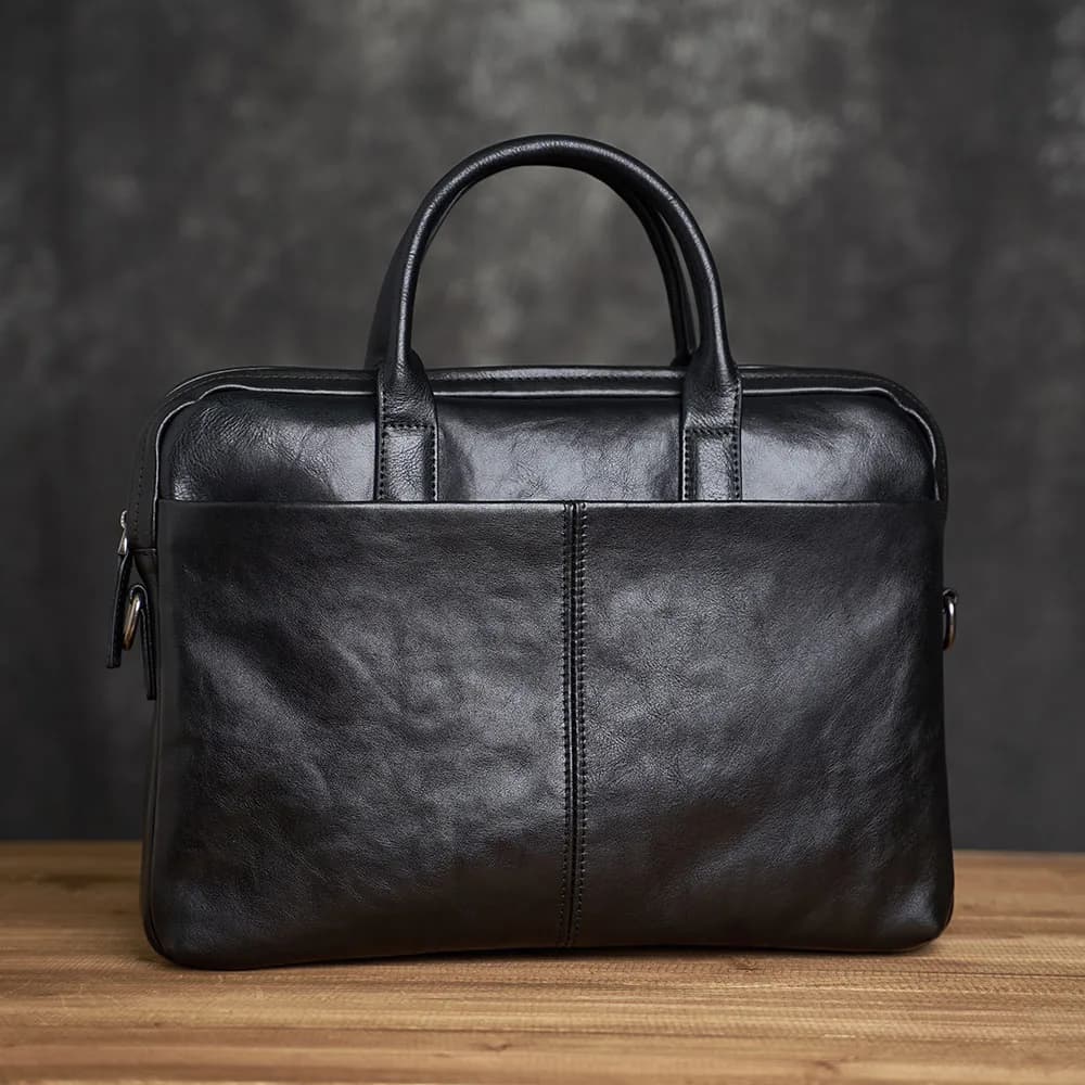 ZRCX porte-documents en cuir véritable hommes sac à main d'affaires mâle ordinateur portable sacs à 