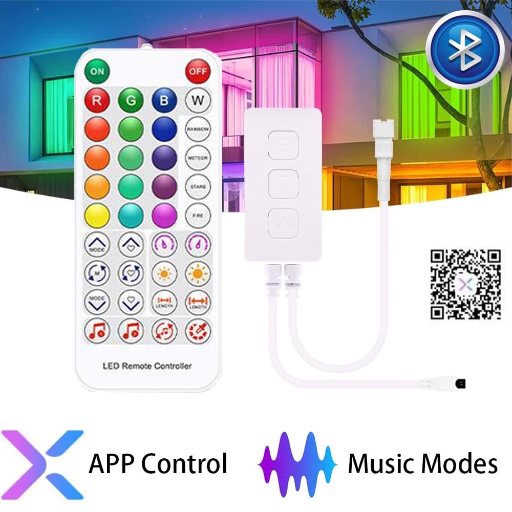 USB/DC WS2812B WS2811 Bluetooth musique LED contrôleur de bande SP611E IR38 touches application à di