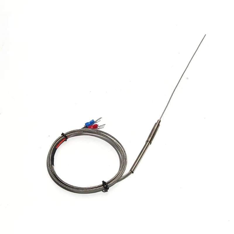 Capteur thermosensible blindé de Type K, fil de sonde pliable WRNK-191 Dia.1mm/1.5mm/2mm longueur 20