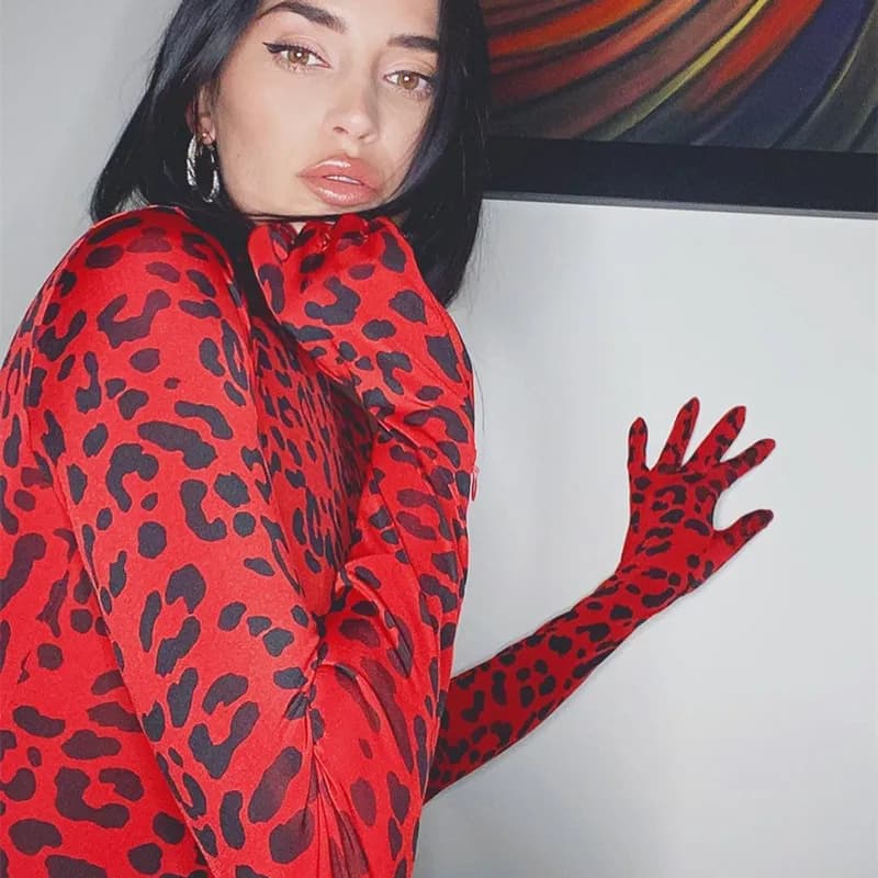 OMSJ – barboteuse à col roulé pour femmes, Hipster tendance, manches longues, gants de connexion, im