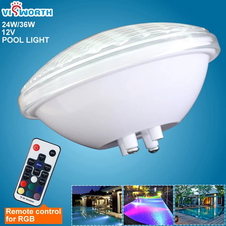 Lampe LED PAR56 pour piscine, imperméable conforme à la norme IP68, spot lumineux submergé, RVB, lum